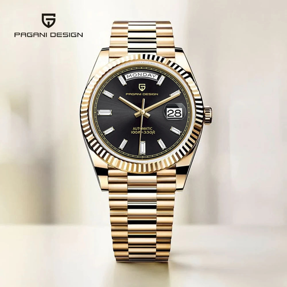 PAGANI DESIGN DD36 Gold Automatic Watch – Sapphire Crystal 100M