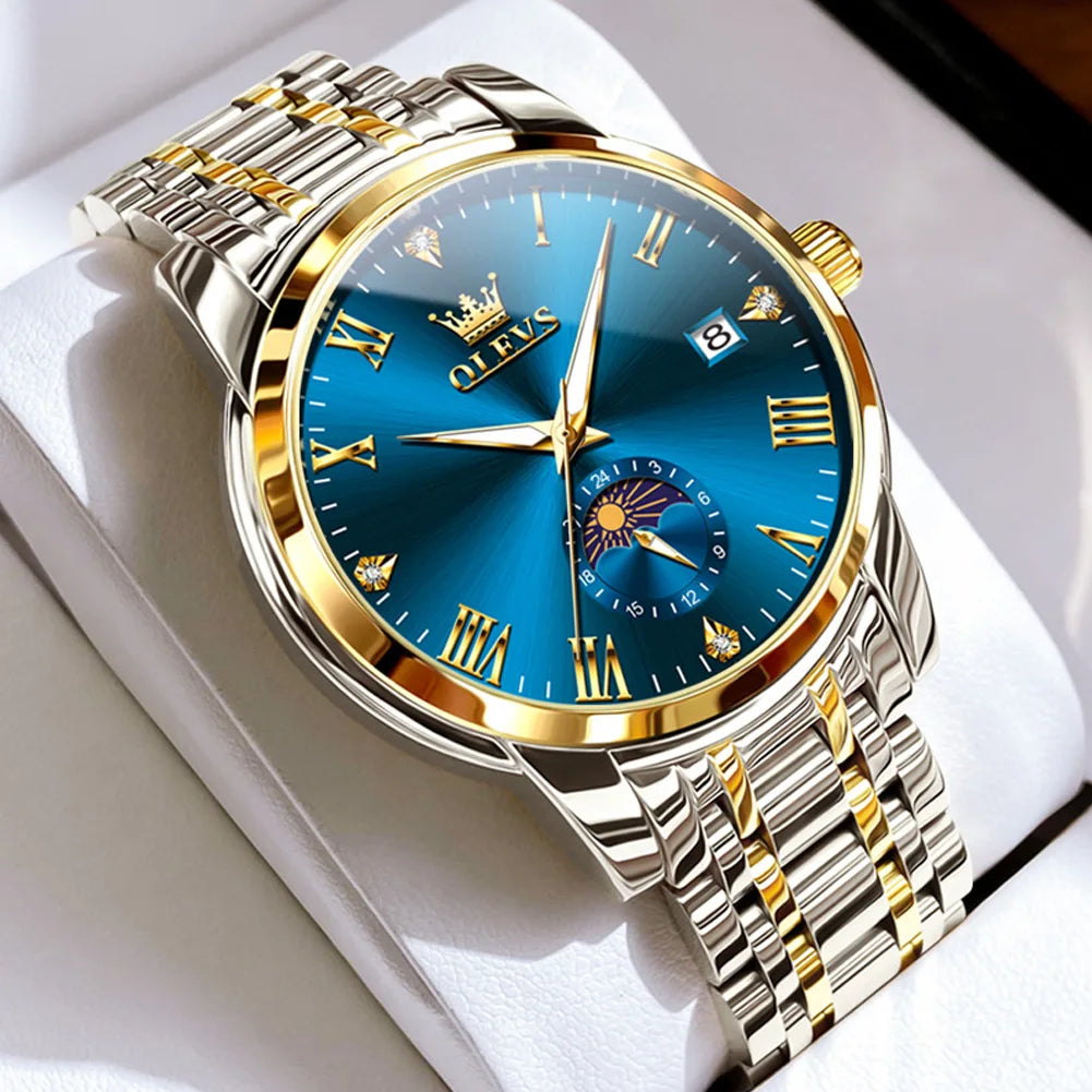 OLEVS 3656 Moon Phase Quartz Watch