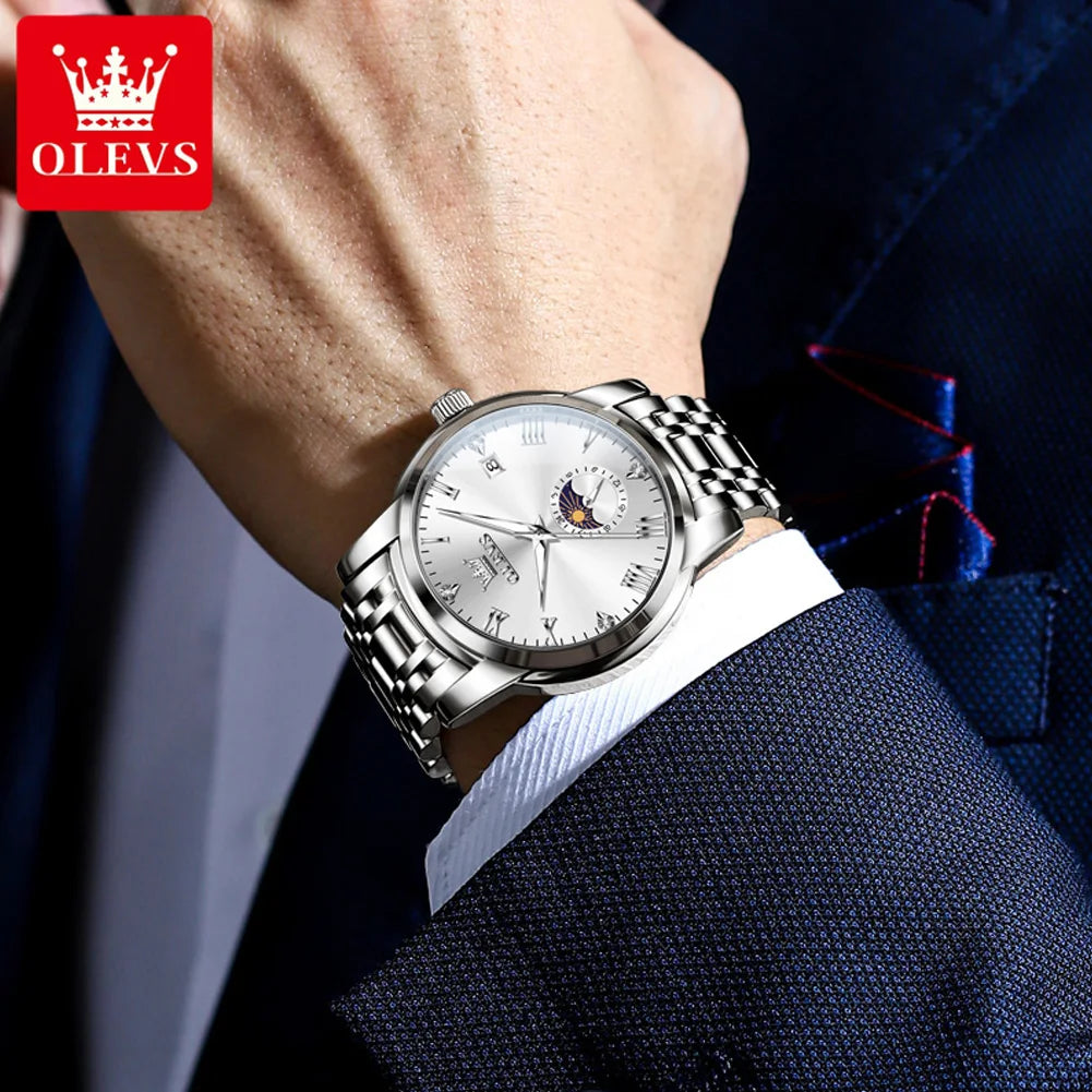 OLEVS 3656 Moon Phase Quartz Watch