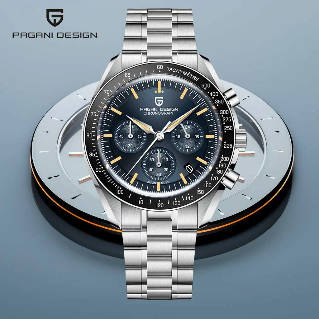 PAGANI DESIGN 1701 Moon Chronograph Watch Men VK63 Sapphire Crystal 100M