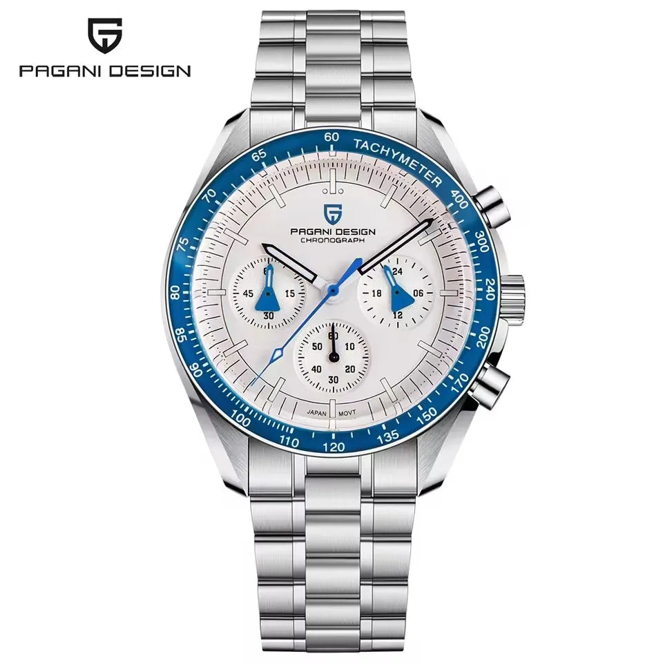 PAGANI DESIGN Speedometer Chronograph Watch for Men Sapphire Quartz