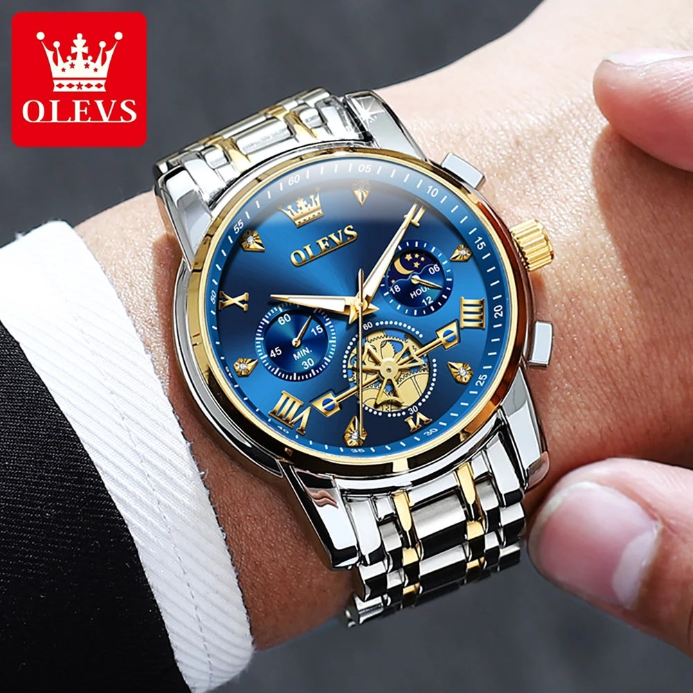OLEVS 2856 Chronograph Moon-Phase Style Quartz Watch
