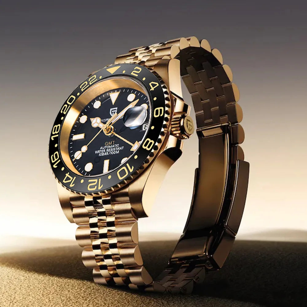 PAGANI DESIGN PD-1662 GMT Automatic Watch – Ceramic Bezel
