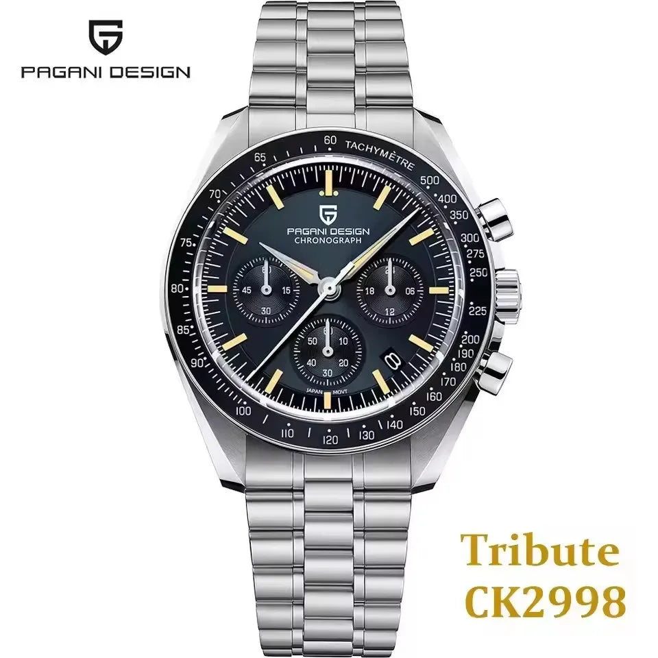PAGANI DESIGN Speedometer Chronograph Watch for Men Sapphire Quartz