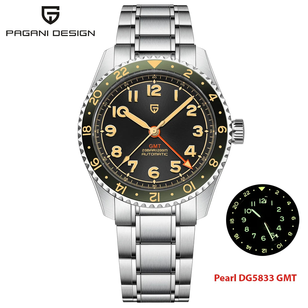PAGANI DESIGN PD1784 GMT Automatic Watch – Sapphire Crystal 200M