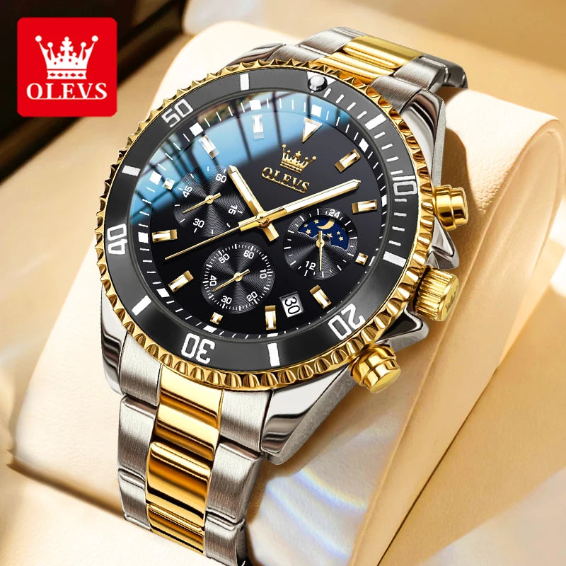 OLEVS 2870 Moon Phase Chronograph Watch