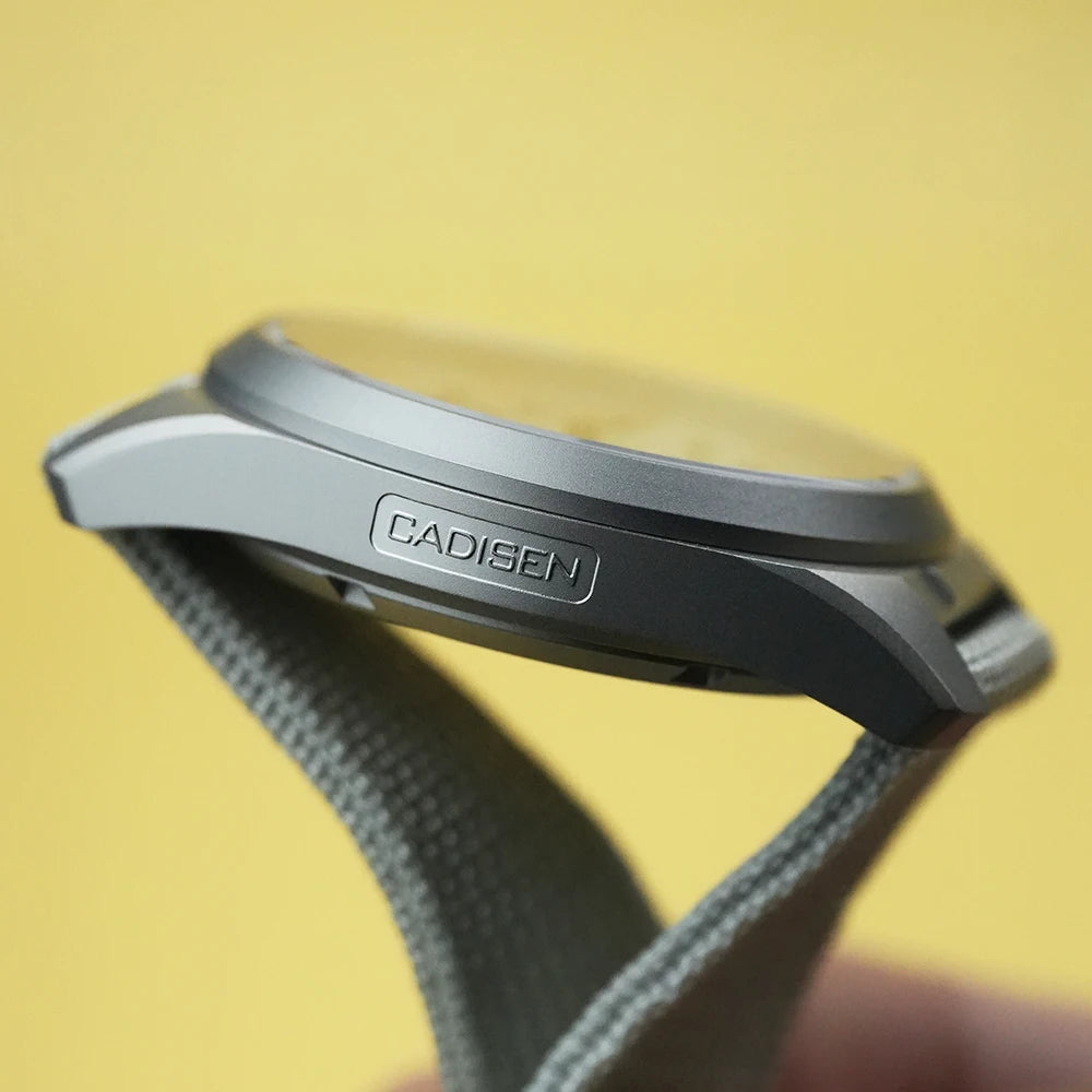 CADISEN TI-7 Titanium Automatic Watch Miyota 8215 Canvas Strap