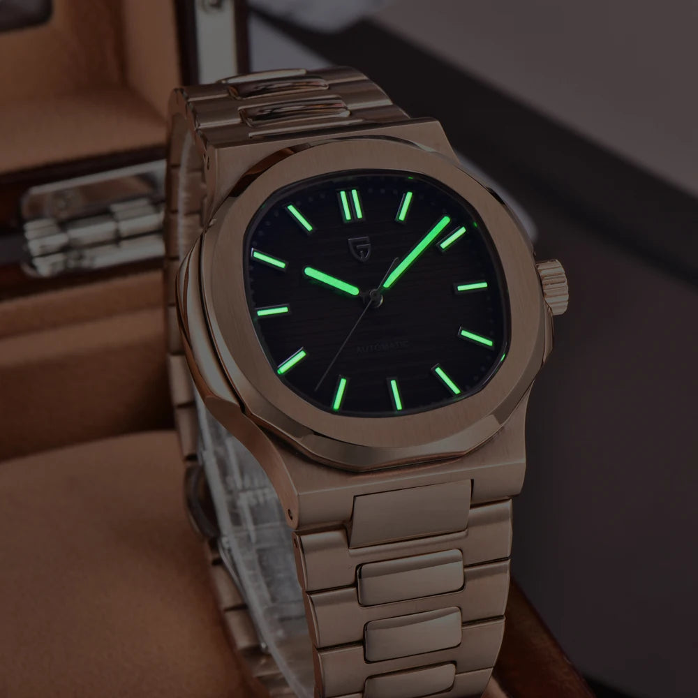 PAGANI DESIGN Rose Gold Automatic Watch – Sapphire Crystal 100M