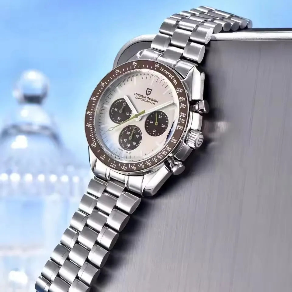 PAGANI DESIGN Speedometer Chronograph Watch for Men Sapphire Quartz