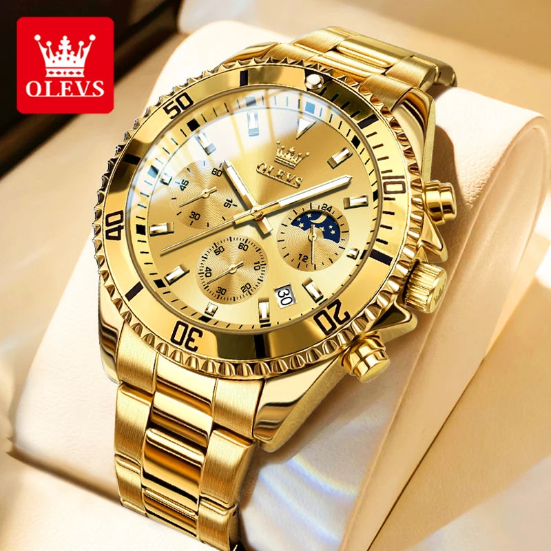 OLEVS 2870 Moon Phase Chronograph Watch