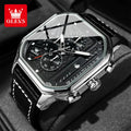 OLEVS 9950 Square Chronograph Watch - Classy Versatility