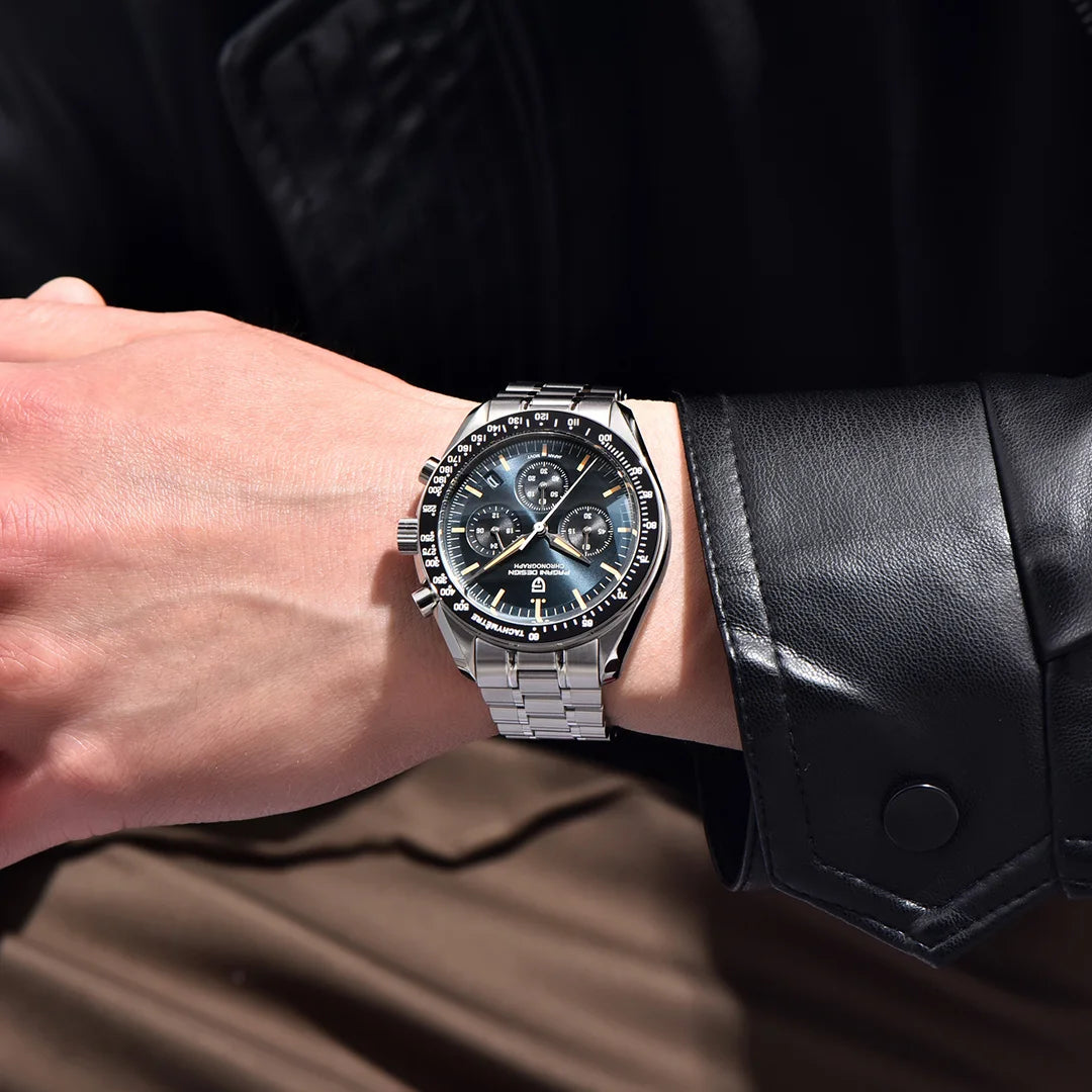 PAGANI DESIGN 1701 Moon Chronograph Watch Men VK63 Sapphire Crystal 100M