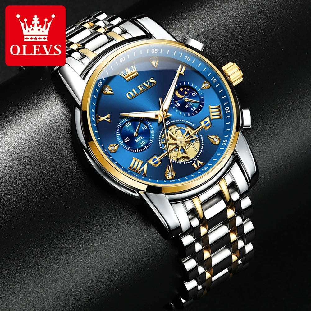 OLEVS 2856 Chronograph Moon-Phase Style Quartz Watch