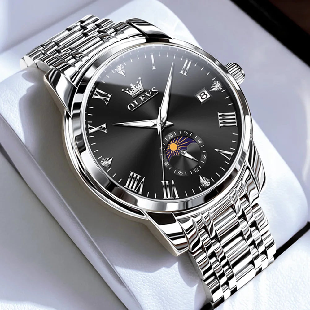 OLEVS 3656 Moon Phase Quartz Watch