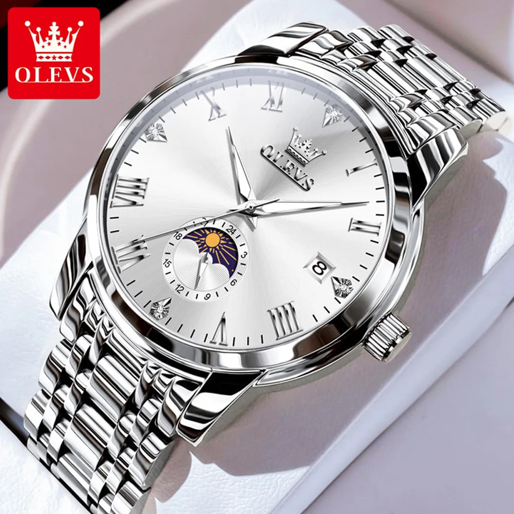 OLEVS 3656 Moon Phase Quartz Watch