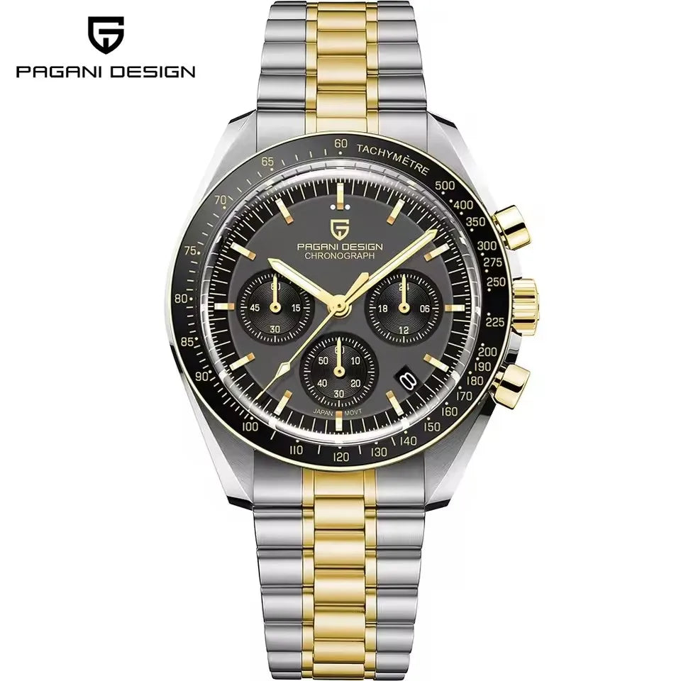 PAGANI DESIGN Speedometer Chronograph Watch for Men Sapphire Quartz