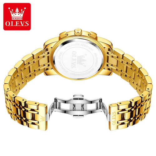 OLEVS 3655 Men's Moon Phase Quartz Chronograph Watch