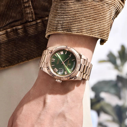 PAGANI DESIGN DD36 Automatic Watch – Rose Gold Green Dial