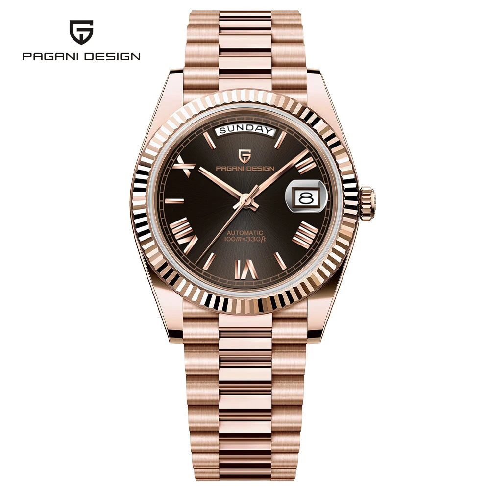 PAGANI DESIGN DD36 Automatic Watch – Rose Gold Green Dial