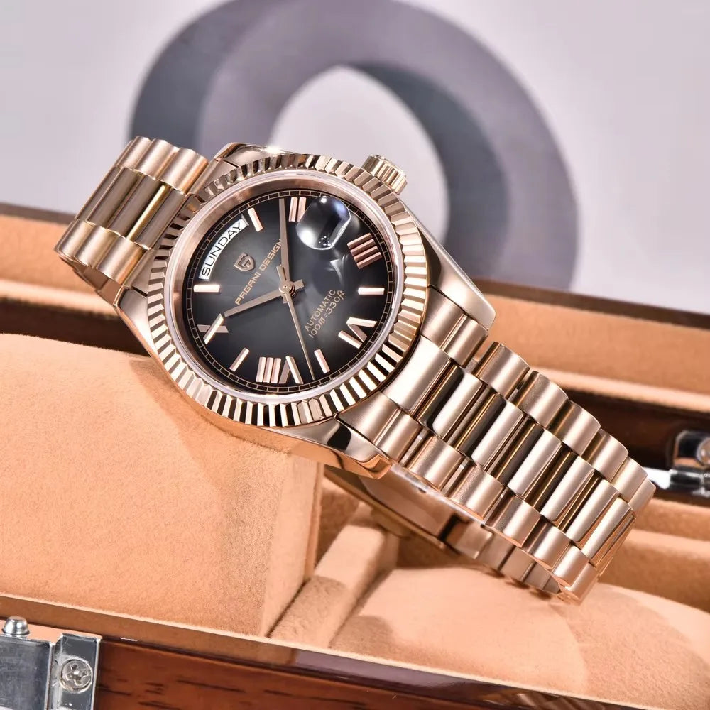 PAGANI DESIGN DD36 Gold Automatic Watch – Sapphire Crystal 100M