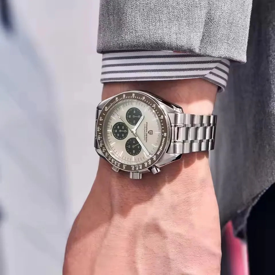 PAGANI DESIGN Speedometer Chronograph Watch for Men Sapphire Quartz