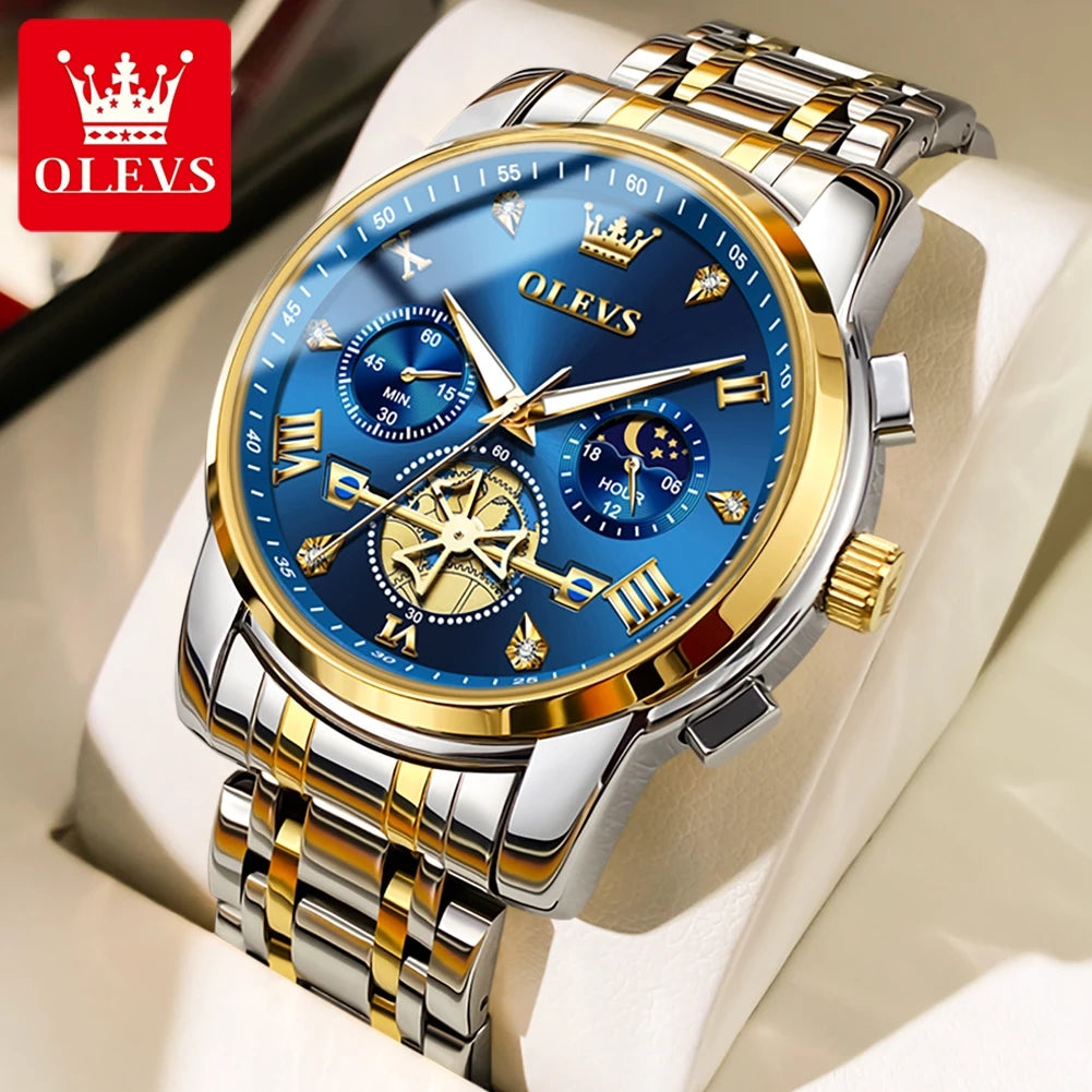 OLEVS 2856 Chronograph Moon-Phase Style Quartz Watch