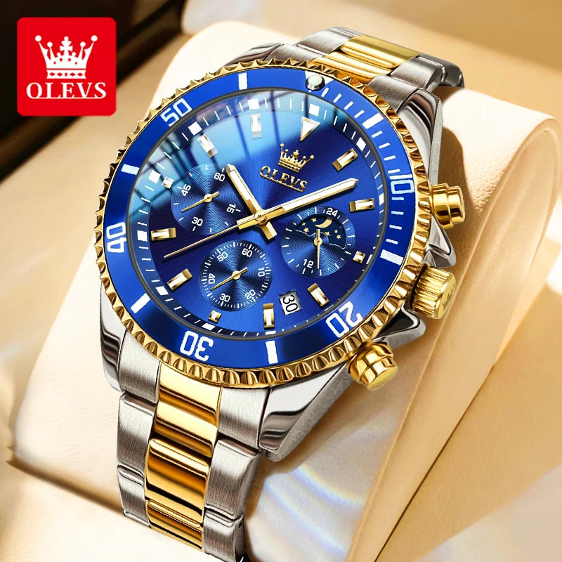 OLEVS 2870 Moon Phase Chronograph Watch