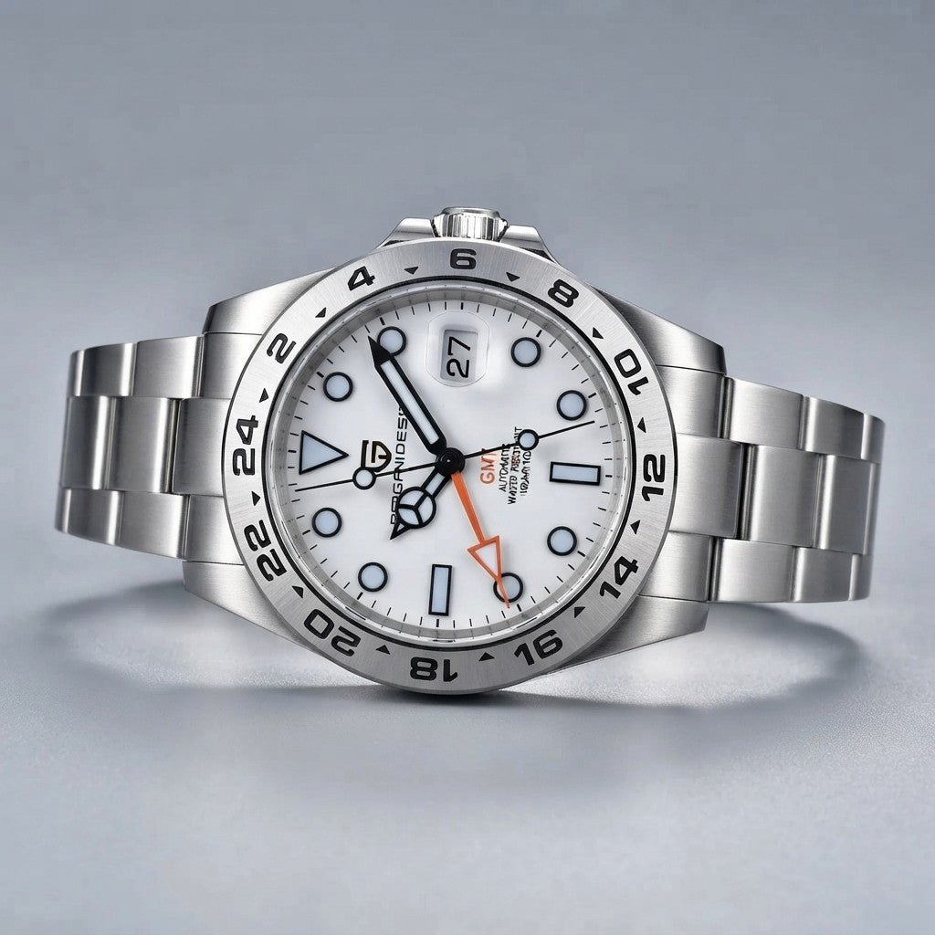 Pagani Design 42mm GMT Automatic Watch with Sapphire Crystal