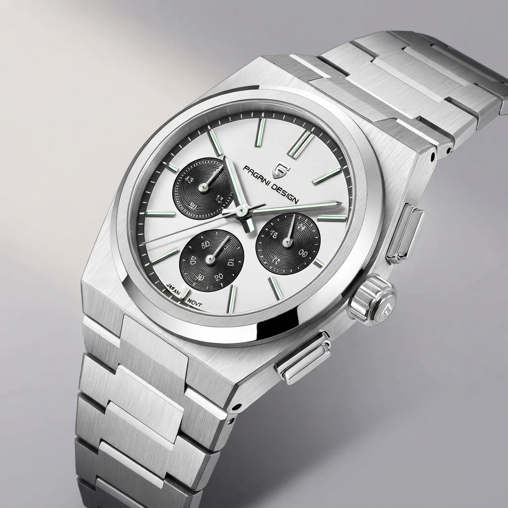 Pagani Design Chronograph Watch with Stainless Steel Finish