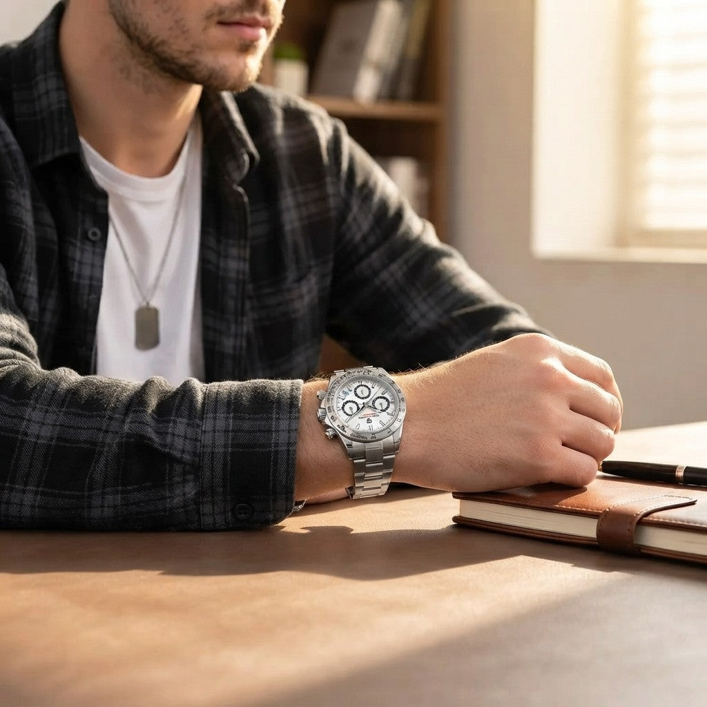 Pagani Design Quartz Chronograph Watch in Sky Blue